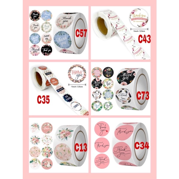 TERMURAH!!! Stiker Thank You Stiker Packing Stiker Terima Kasih Stiker Segel Packaging/ Sticker Label Packaging/ Sticker Bakery/ Sticker Parcel