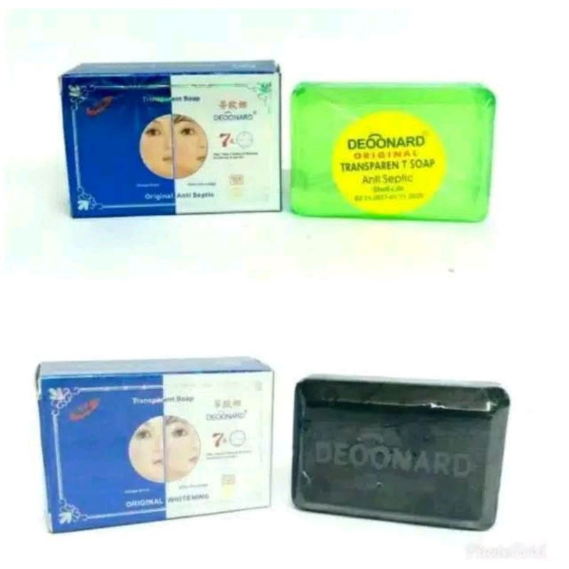 SABUN DEONARD WHITENING DAN ANTI SEPTIC/Sabun deonard hijau/hitam