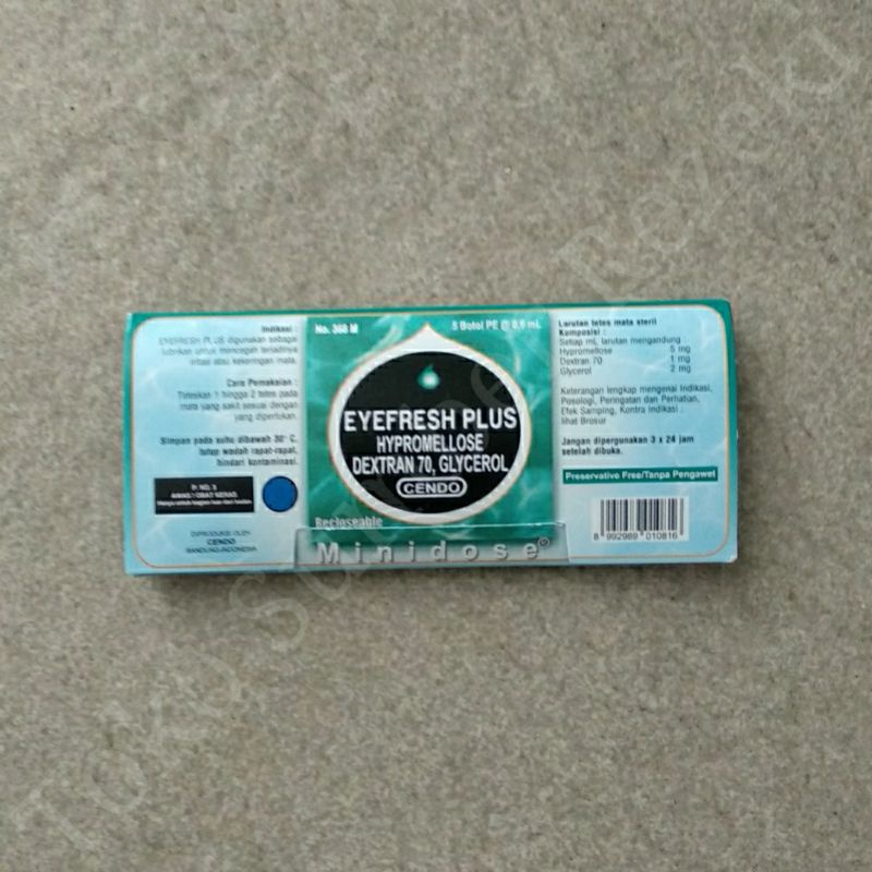 Eyefresh Plus Cendo Minidose Glycerol Dextran 70 Eyedrop Hydroxypropyl Tetes Mata Hypromellose Eye D