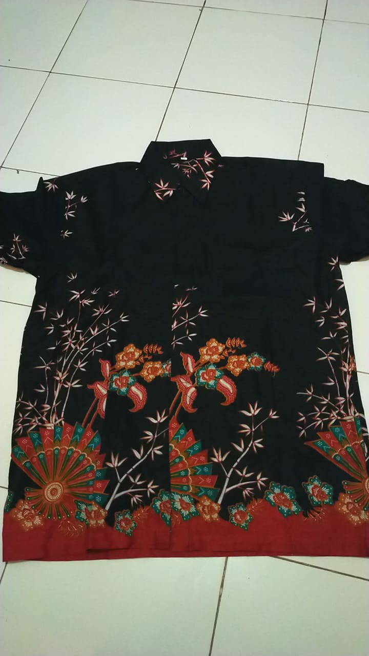 Batik Couple Keluarga Sania Ruffle Ori Ndoro Jowi Dnt Motif Kipas