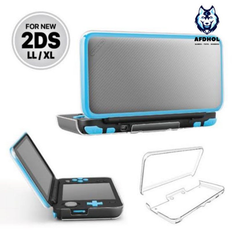 CRYSTAL CASE MIKA NINTENDO NEW 2DS XL LL CASE NEW2DSXL CASING TRANSPARAN HARD CASE NEW 2DS XL LL