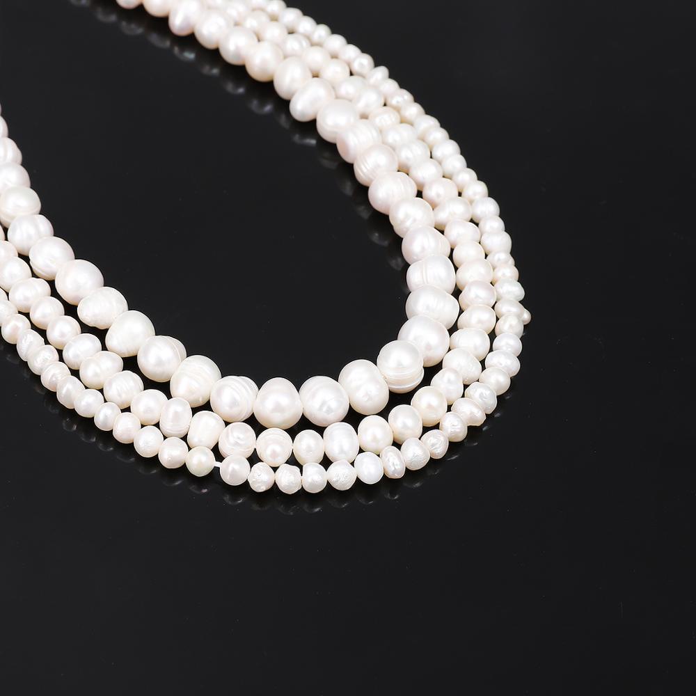 10 Pcs Pink/Putih/Ungu Alami Mutiara Air Tawar Manik-manik Pukulan Manik-manik Longgar untuk DIY Wanita Elegan Kalung Perhiasan Membuat