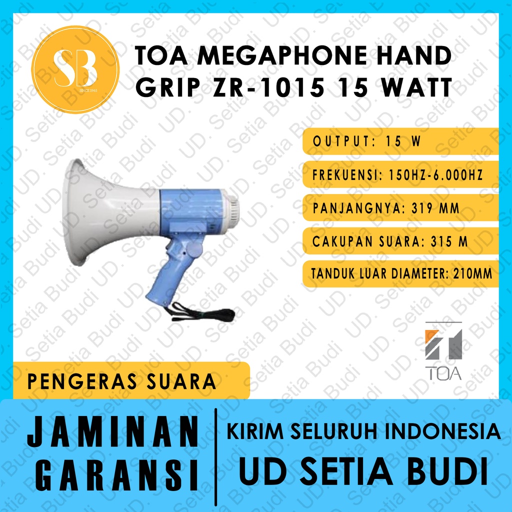 TOA Megaphone Hand Grip ZR-1015 15 Watt