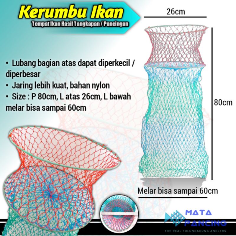 Kerumbu tempat ikan hasil pancingan