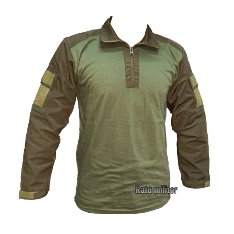 Baju kaos tactical bdu pria TNI hijau army - Ratu militer