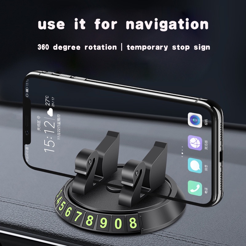 Bracket Dudukan Handphone Bentuk Angsa Rotasi 360 Derajat Anti Slip Untuk Dashboard Mobil