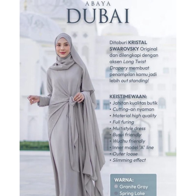 Ready stock Abaya Dubai set outer inner original by coverme