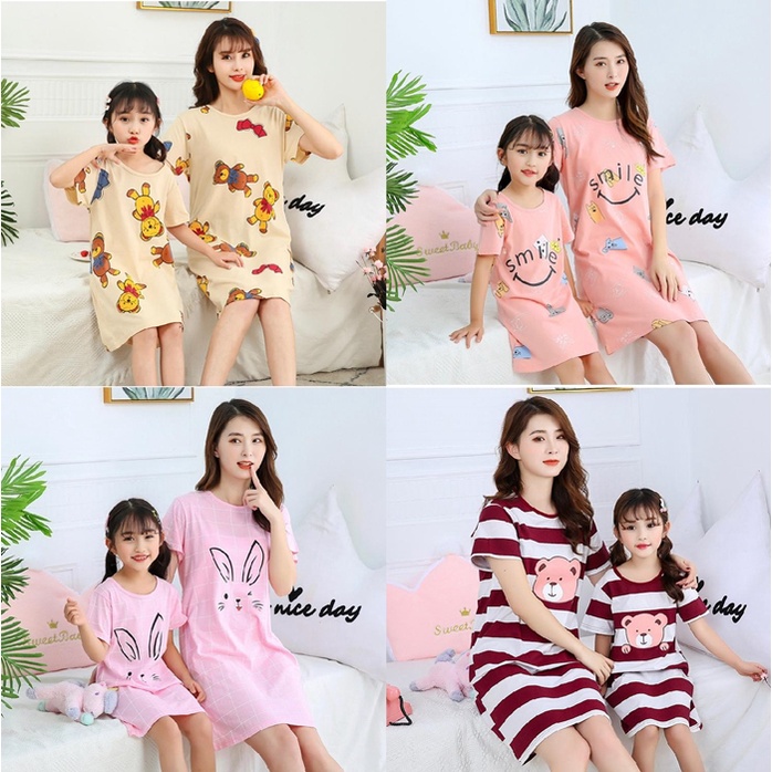 COUPLE IBU ANAK DRESS COUPLE IBU DAN ANAK / Daster Anak Import 2 Tahun