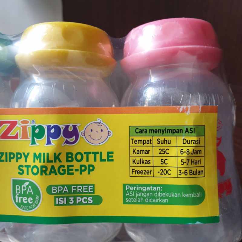 Botol Asi isi 3 Bahan Polypropylene PP 150ml Anti Pecah BPA Free Milk Bottle Storage Botol Penyimpanan Asi