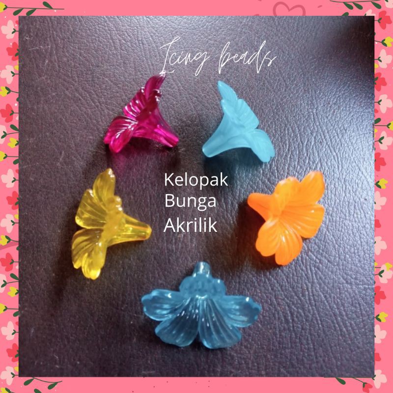 Bahan Bunga Akrilik Kelopak Corong Besar (BACA DESKRIPSI SEBELUM CEK OUT)