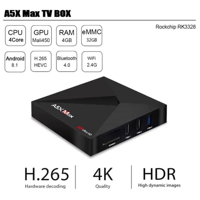 Dijual A5X Max   Android Oreo 8 1 TV Box RAM 4GB ROM 32GB FULL KODI   ENGLISH Diskon