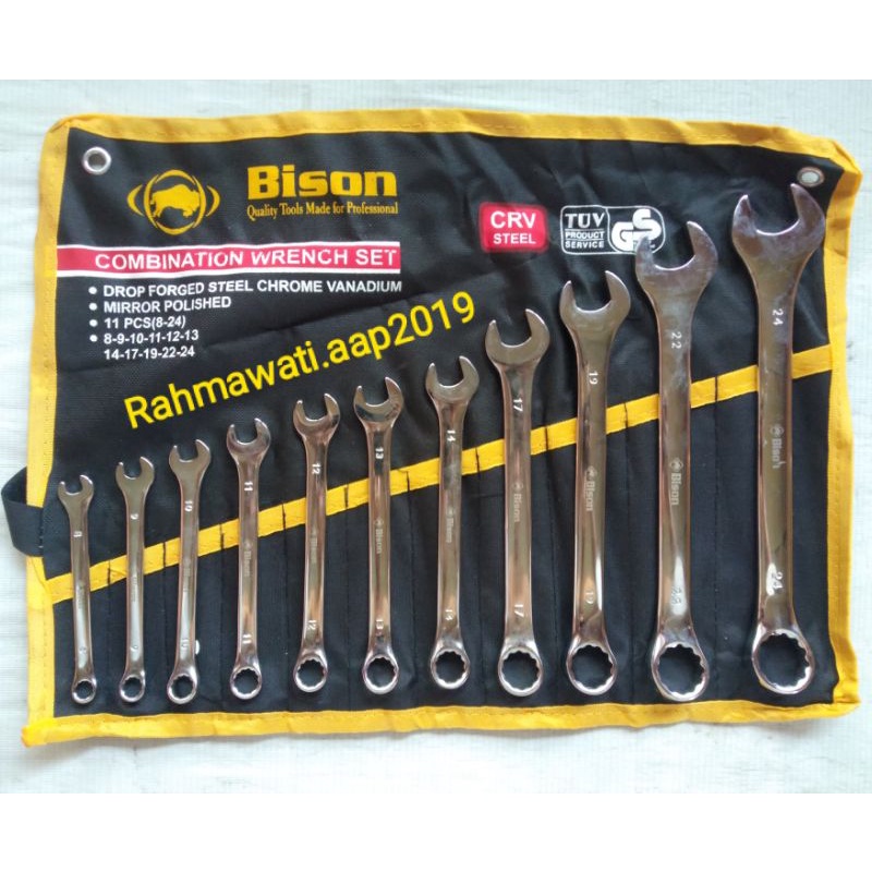 KUNCI RING PAS BISON 1 SET 11 PCS