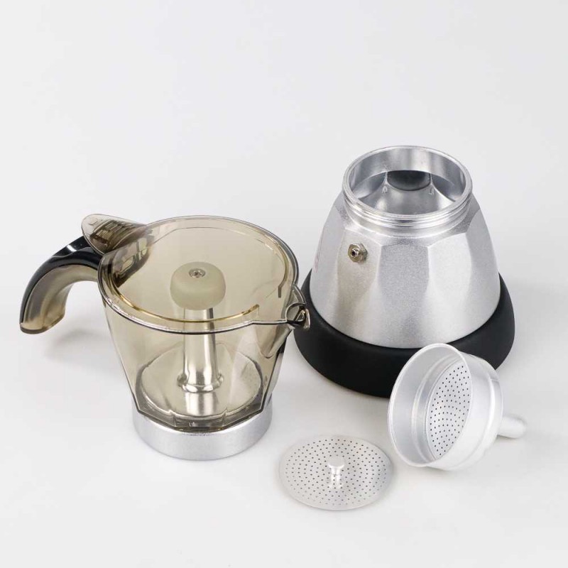 Teko Listrik Heater Espresso Coffee Maker Moka Pot 400W 150ml 3 Cups