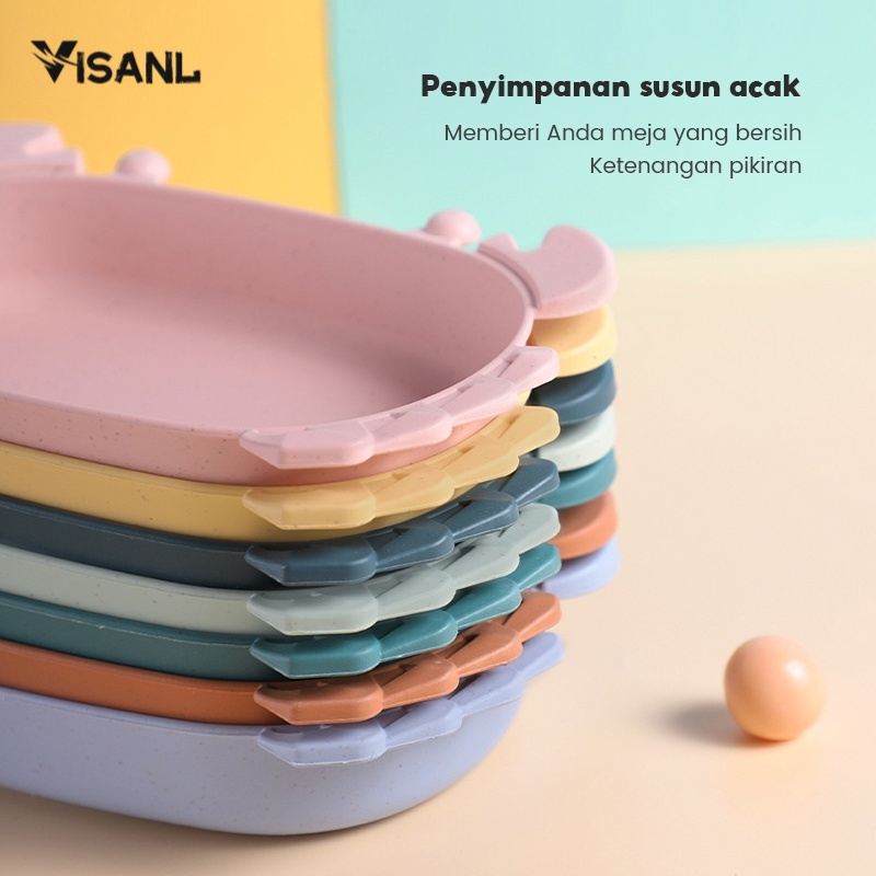 Piring Anak Cartoon Animal 3DTableware Peralatan Makan Bayi Baby Feeding Kado Anak Perleng Kapan Bayi