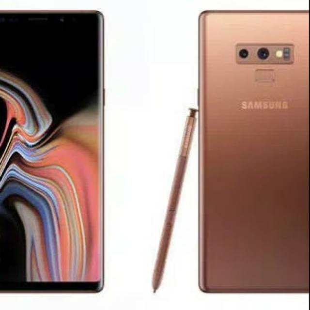 Samsung galaxy note 9 128GB warna copper + case ringke fusion x - cokelat muda