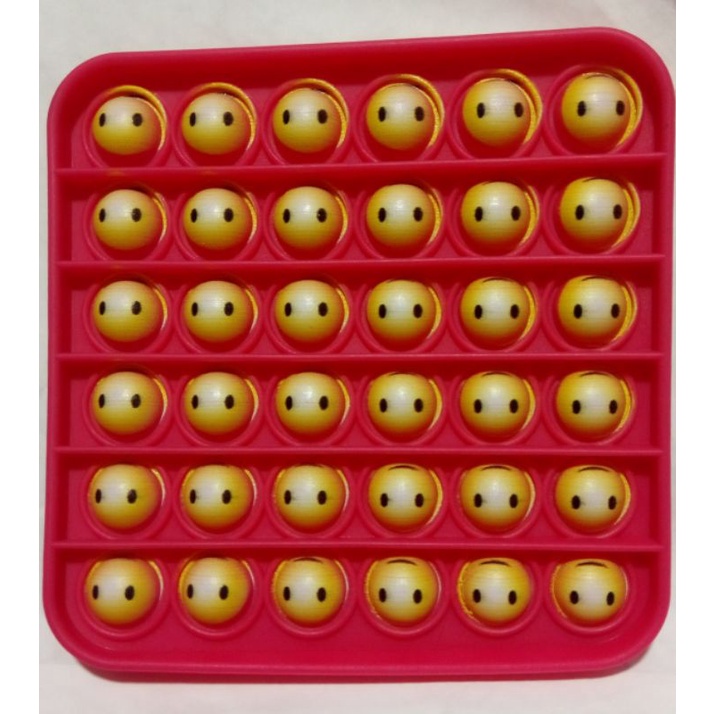 Pop it rainbow dan polos bonus kelereng-Square variasi