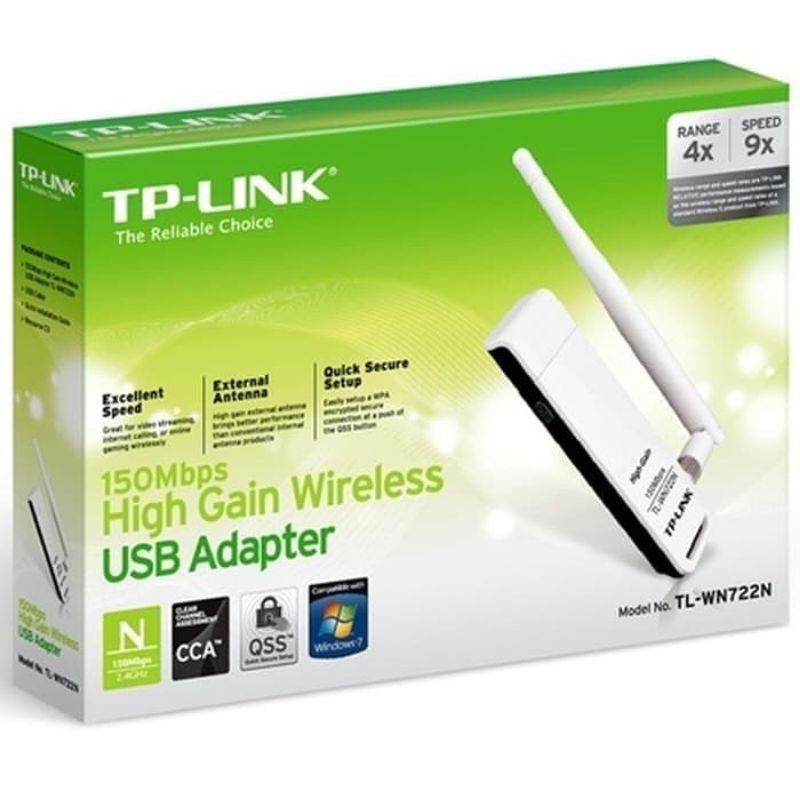 TP-Link 150 Mbps TL-WN722 Wireless N USB WIFI Adapter + Antena