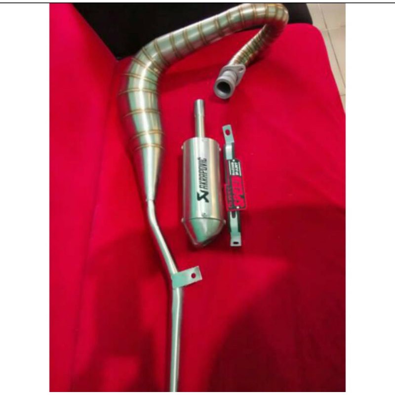 Knalpot racing akrapovic ts125 ts 125 exhaust ekzos