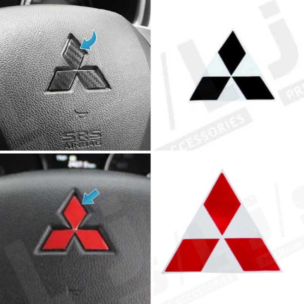 Stiker Logo All New Pajero Sport Stir Mobil Tahan Air
