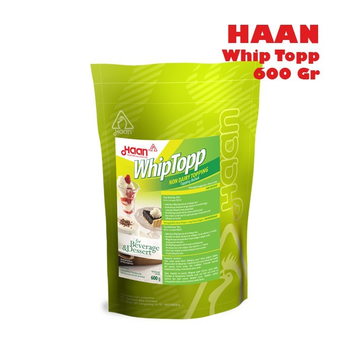 

Haan whip top 600gr pouch non dairy topping whip bubuk