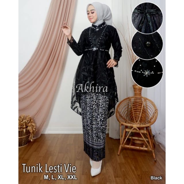 Kebaya Tunik Lesty Vie / Tunik Kebaya Brukat Modern / Kebaya Wisuda /  Kebaya Pesta / Kebaya Modern