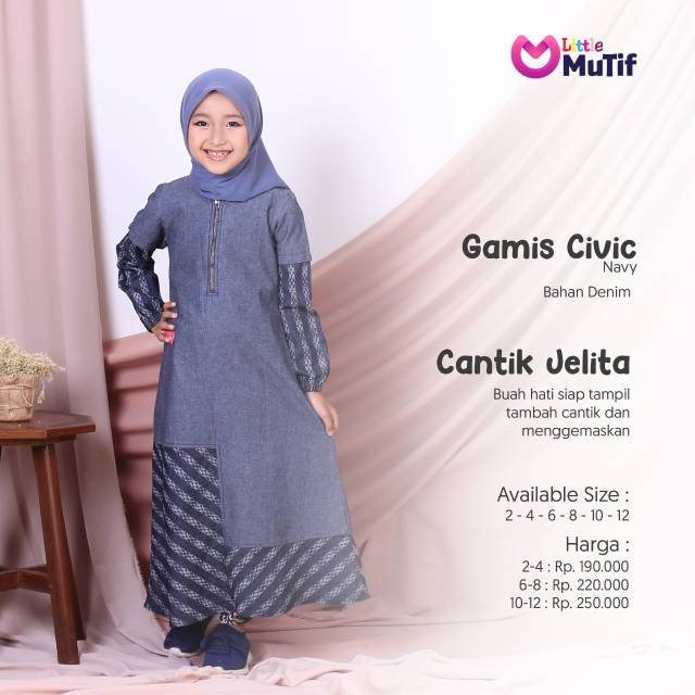 LITTLE MUTIF GAMIS CIVIC DENIM NAVY