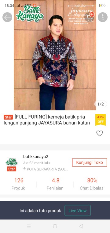 [full Furing] Kemeja Batik Pria Wiryawan Bahan Katun Sragenan By Kanaya