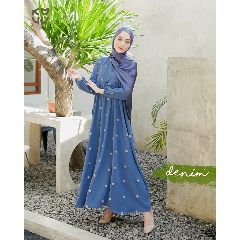 KOYU HIJAB RACHEL POLKA CRINCKLE DRESS