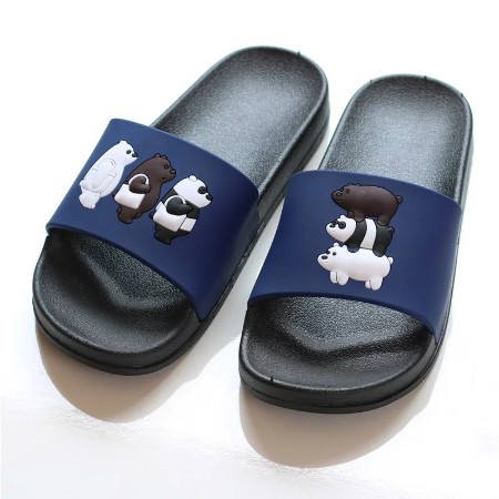 SANDAL SELOP KARET KARAKTER WE BEARS FAMILY PANDA BERUANG