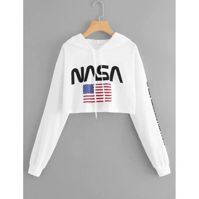 PRODUK TERBARU GOCER SWEATER CROP HOODIE WANITA NASA BAHAN HALUS