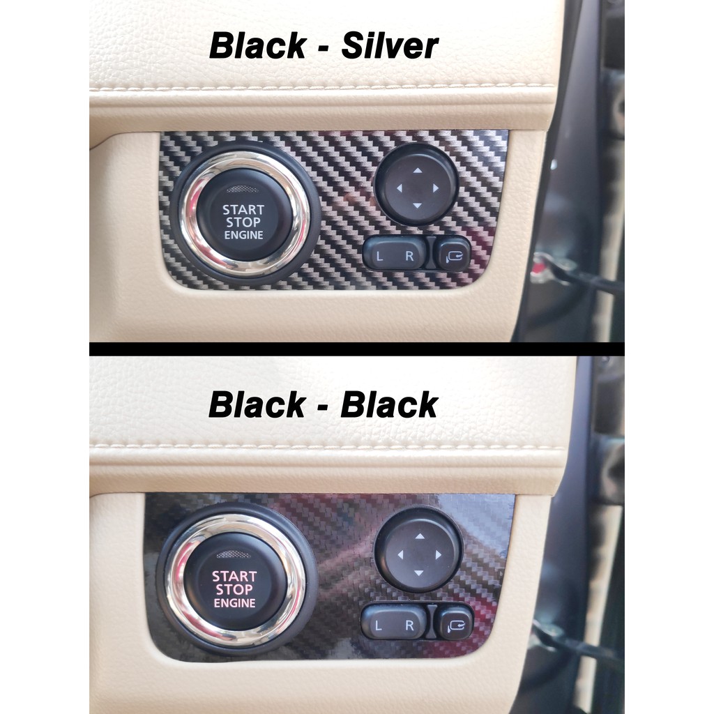 Sticker Panel Start Button Xpander - Motif Carbon