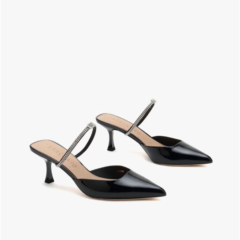 SALE STACCATO SWAROVSKI HEELS / FLATS BLACK SIZE 35 - 39 NEW ORIGINAL