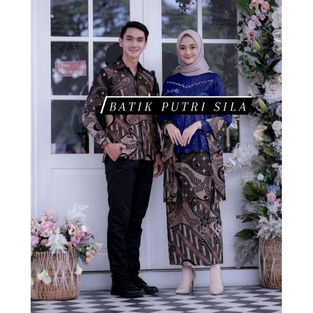 BATIK COUPLE KEBAYA MODERN/COUPLE AS_SYIFA/COUPLE KEBAYA KONDANGAN LAMARAN-KEBAYA WISUDA-COUPLE NAVY