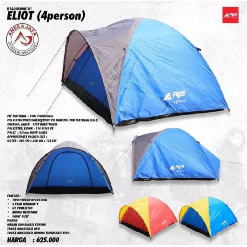 tenda arei Eliot kapasitas 4-5 personil