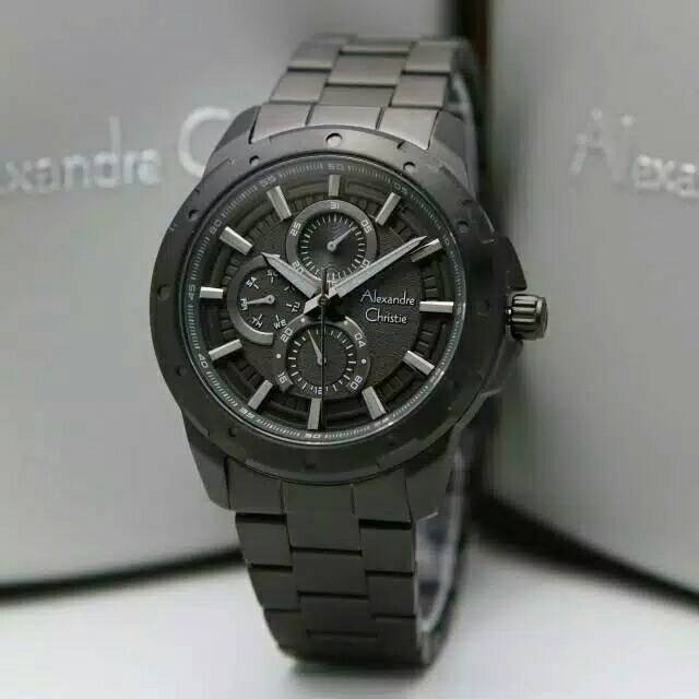 Jam Tangan Pria / Cowok Alexander / Alexandre Christie AC 6538 BLACK