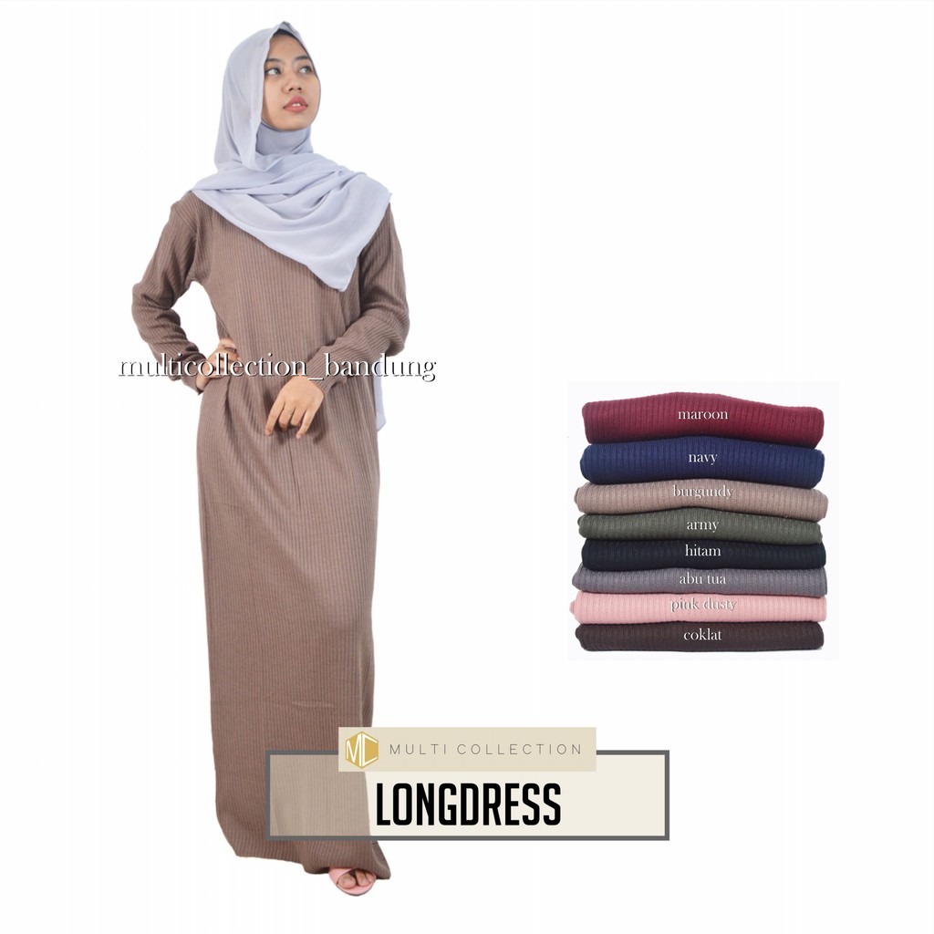 Long Dress MEDARI LONG KNIT MCRD / Gamis Rajut Muslim / Medari Dress / Boxy Dress / Long Dress Boxy / Boxy Dress Wanita / gamis syar'i / Boxy Knit-3