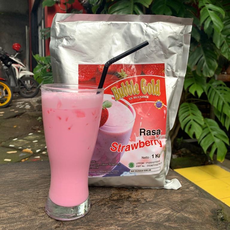 

Bubuk Minuman Strawberry Bubble Gold1 kg - Ice Blend - Powder Drink