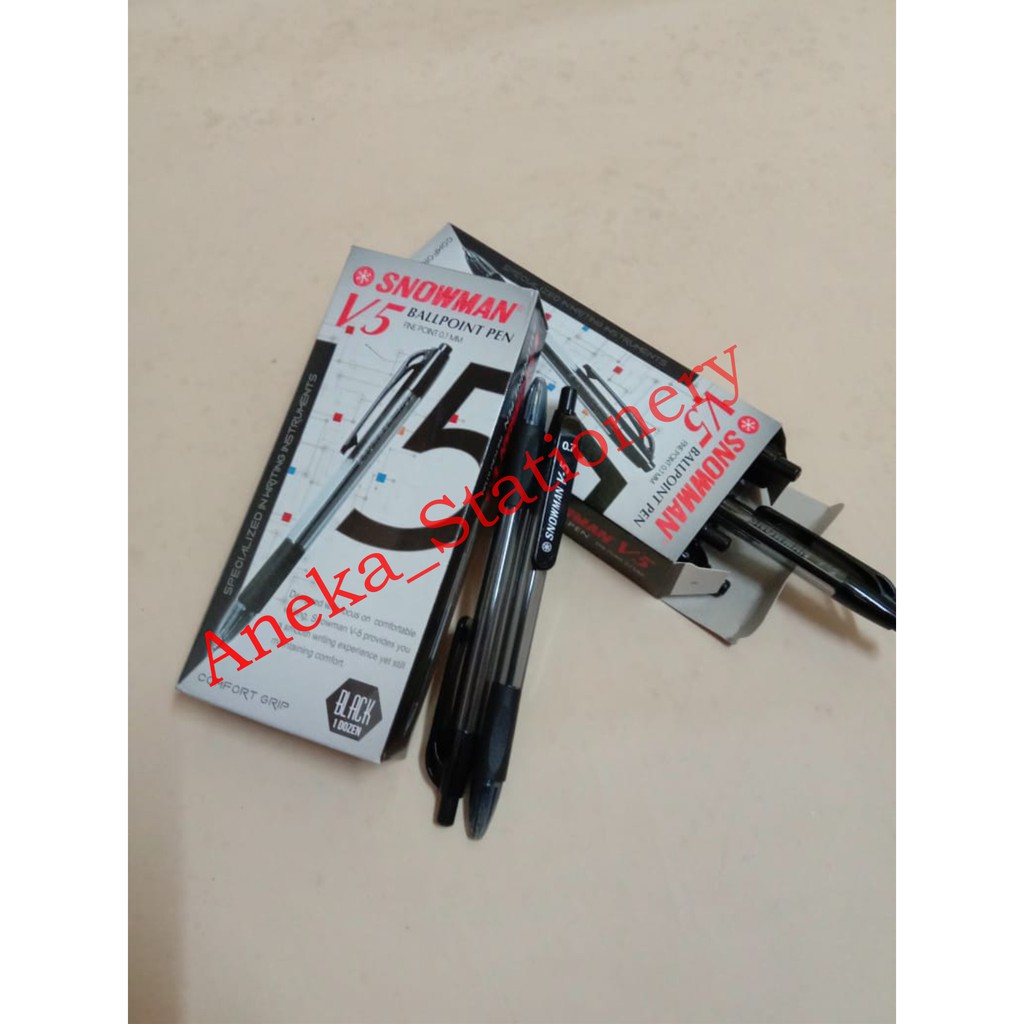 

Pulpen Snowman V5 Hitam