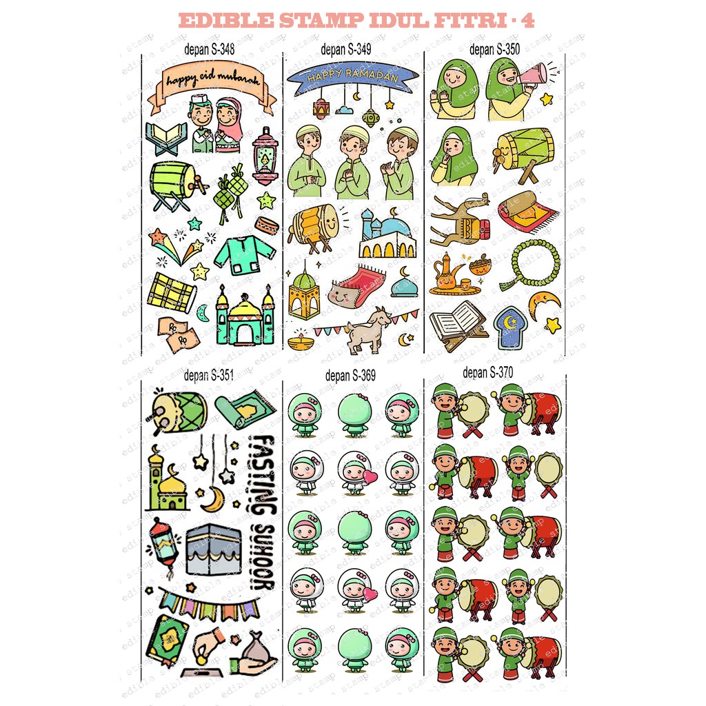 

Edible Stamp Stiker Makanan Edible Stiker Edible Image Edible Print Stiker Lebaran 4