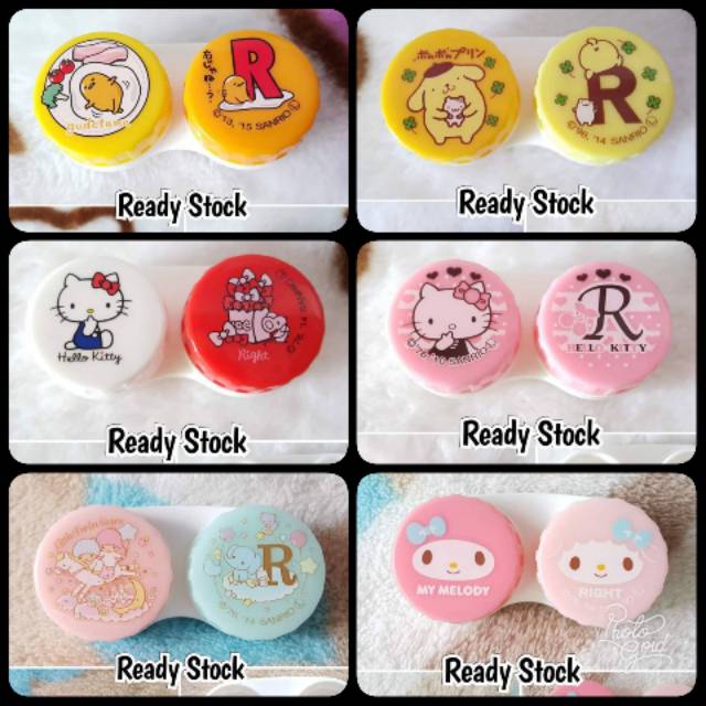 

Tempat Softlens / Kontak Lens Sanrio Gudetama, Pompompurin, Hello Kitty, Little Twin Stars,My Melody