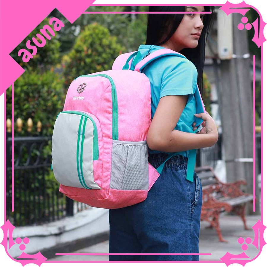 Tas Wanita Herbie (Ransel Cewek) Tas Backpack Wanita ASN 172 Free Raincoat Tas HERBIE ORIGINAL