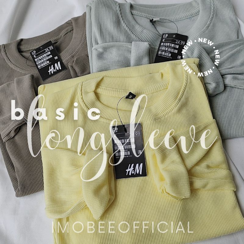 BASIC LONGSLEEVE // BASIC RIBB // KAOS RIBB OBLONG PANJANG