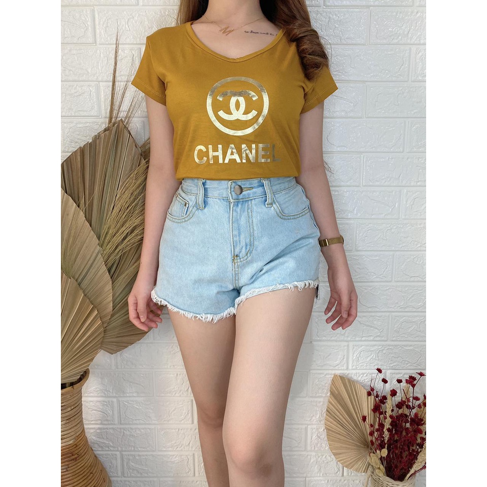 KAOS WANITA V NECK CHEL 155 / VIMEL COLLECTION