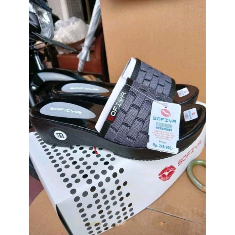 WEDGES Wanita sofiya/wedges sofiya pesta/wedges sofiya wanita terbaru/Sandal Slop pesta/Sandal mewah