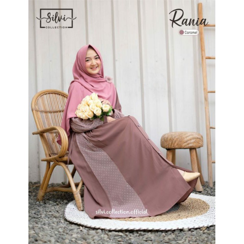 GAMIS RANIA DRESS ONLY &amp; 1 SET KHIMAR || SILVI COLLECTION