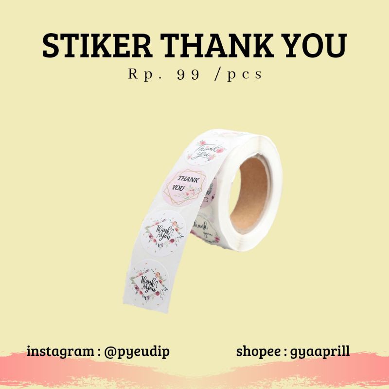 

STICKER THANK YOU / STIKER TERIMAKASIH / STIKER BULAT THANK YOU