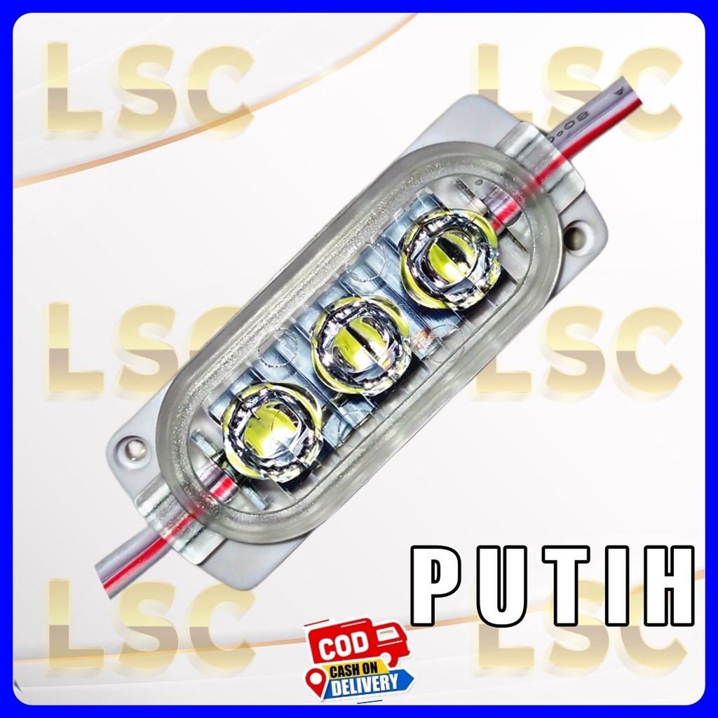 lampu led Ultrasonik 3 mata 12v dan 24v variasi motor mobil bus truk