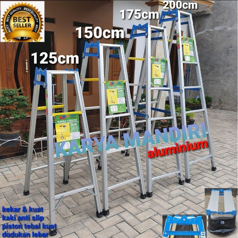 Tangga Lipat Aluminium Ladder Ukuran 1,50 Meter / 150 Cm