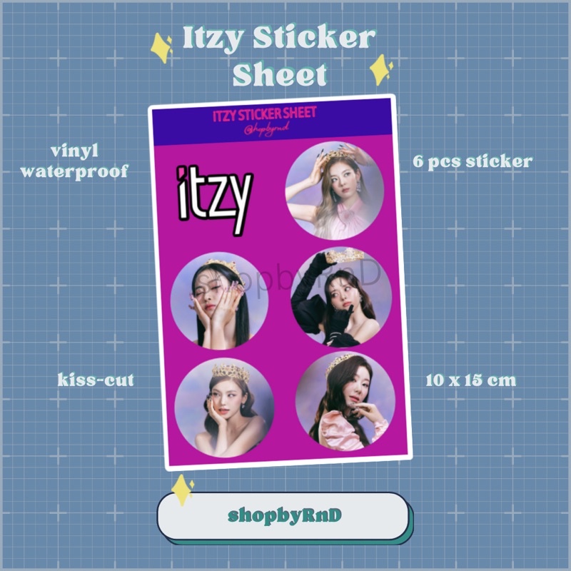 

Sticker Kpop Itzy Aesthetics Kiss Cut/Stiker Kpop Lucu