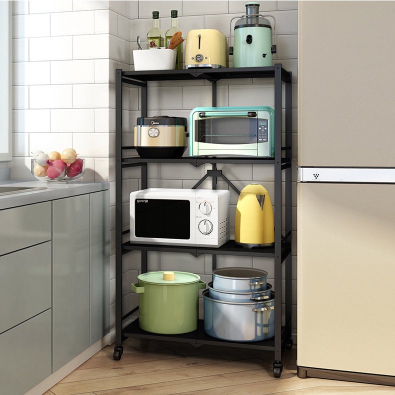 HOVELSHOP Rak Dapur Lipat Multifungsi Multi Layer Kitchen Rack Tanpa Instalasi